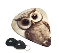Cute Owl Guitar Picks 6-Pack - Pick Set (0.46mm / 0.71mm / 0.96mm) Suitable For Guitar And Ukulele Playing