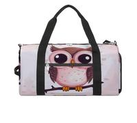 Cute Owl Gym Bag Travel Duffel Bags for Men Women Large Weekender Bags Carry On Overnight Duffle Bag with Shoe Compartment for Workout, style, One Size