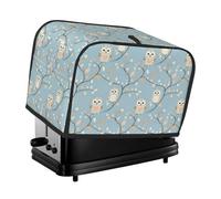 Cute Owl Heart Print Toaster Cover 2 Slice - Toaster Oven Covers with Pockets for Kitchen Small Appliance Cover and Fingerprint Protection, Machine Washable