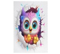 Cute Owl Jigsaw Puzzles for Adults 1000 Piece Wooden Puzzle for Kids Challenging Game （78×53cm）