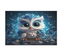 Cute Owl Jigsaw Wooden Puzzles for Adults 1000 Piece Puzzle Challenging Game Toys Birthday Gift for Adults Kids Boys Girls （75×50cm）