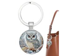 Cute Owl Key Ring - Women Novelty Keychain, Home Car Keys Holder, Adorable Pendant | Fun Bag Accessory for Her Sister Girl Birthday Gift Party Charming Decoration Collectible