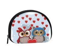 Cute Owl Minis Storage Bag Shell Wallet Small Coin Purse with Minis with Zipper Change Purse for Coin Keys You Can Also Store Any Small Objects You Want