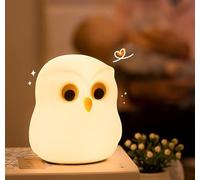 Cute Owl Night Light for Kids,USB Rechargeable Animal Lamps,Multi-Color Room Decoration,Creative Feeding Light at Night LED Color Changing Soft Silicone ABS+PC Material Bedside Lamp Birthday Gifts