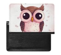 Cute Owl Passport Holder Premium PU Leather Passport Cover Portable Travel Passport Protector Case Unisex Travel Essentials Document Organizer for Vacation Business Trips