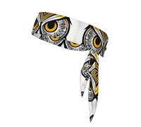 Cute Owl pattern Print Tennis Tie Headband Hair Band Unisex Sport Head Tie for Basketball,Running,Karate