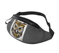 Cute Owl Pattern Print Unisex Pack Waist Bag Adjustable Lightweight Travel Accessory Purse Outdoor Gear