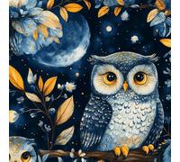 Cute Owl Peel and Stick Wallpaper 0.52×20 m Removable Self Adhesive Bird on a Branch Flower Contact Paper Sticky Back Thicken Waterproof Matte Wall Paper for Living Room Bedroom Furniture Decorate