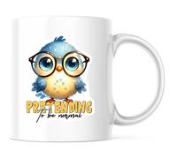 Cute Owl Pretending to Be Normal Tea Mugs Funny Coffee Mug Cute Mug for Latte Milk Office 330Ml