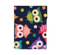 Cute Owl Print Animal Polka Dot, PU Leather Laptop Sleeve, Notebook Bag Laptop Case Sleeve Tablet Briefcase