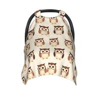 Cute Owl Print Baby Car Seat Covers, Breathable Nursing Cover Breastfeeding Cover, Stroller Covers, Multi-use Infant Carseat Canopy, Baby Boys Girls Newborn Essentials