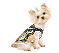 Cute Owl Print Dog Lightweight Shirt,Summer Cool Breathable Dog t Shirts,Pet Sleeveless Stretchy Clothes