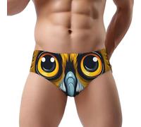 Cute Owl Print Men'S Briefs Triangle Bikinis Underwear Print Breathable Briefs