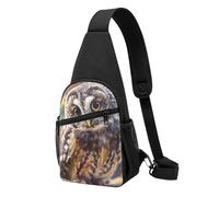 Cute Owl Printed Chest Bag Sling Bag for Men Women, Outdoor Crossbody Fanny Packs Hiking Chest Packs Sport Daypacks