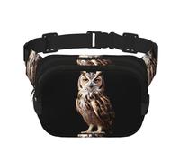 Cute owl Printed multifunctional waist bag, unisex trendy messenger bag, travel sports storage bag