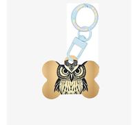 Cute Owl Printing Dog Tag Bone Shaped Double Sided Pattern Dog Id Tags Bone Shaped Pet Name Tags Dog Collar Tags