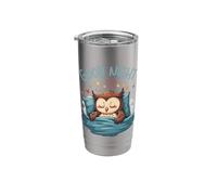 Cute Owl Sleeping Bedtime Illustration Stainless Steel Insulated Tumbler
