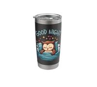 Cute Owl Sleeping Bedtime Illustration Stainless Steel Insulated Tumbler