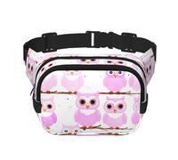 Cute owl Square Double-Layer Waist Bag for Outdoor Activities Such as Sports, Travel, Hiking, Cycling