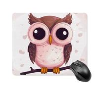 Cute Owl Square Mouse Pad Portable Computer Mousepad with Non-Slip Rubber Base 18 * 22cm Ultra-Thin Gaming Mouse Mat for Computer Laptop Office Desk Accessories
