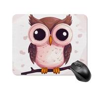 Cute Owl Square Mouse Pad Portable Computer Mousepad with Non-Slip Rubber Base 20 * 25cm Ultra-Thin Gaming Mouse Mat for Computer Laptop Office Desk Accessories