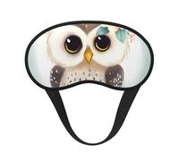 Cute Owl with Flowers Sleep Mask for Side Sleeper, Blackout Eye Mask for Women Men, Zero Pressure Sleeping Masks Soft Breathable Eye Cover Comfortable Blindfold Eyeshade for Night Sleep