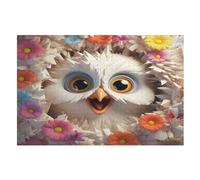 Cute Owl Wooden Jigsaw Puzzles, 1000 Piece Puzzle Board Game, Best Gift for Adults And Kids, Family Game, （75×50cm）