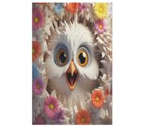 Cute Owl Wooden Jigsaw Puzzles 1000 Pieces Family Activity Puzzle Educational Games for Adults And Kids Age 12 Years Up 78×53cm