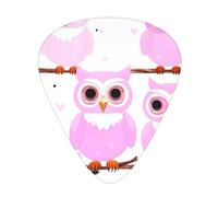 Cute Owlguitar Plectrum 12 Piece Set, 3 Thicknesses With Case For Bass Guitar, &Electric Guitar And More.