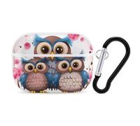 Cute Owls AirPod Pro Case, Anti Scratch Hard PC Cover with Keychain, AirPod Pro 2nd/1st Case Accessories for Women Men, White-Style