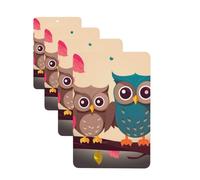 Cute Owls Car Air Freshener Cards for Women Men 4 Pack Cute Car Accessories Long Lasting Scent Car Diffuser Hanging Auto Aromatherapy Tablets Car Fresheners Gifts