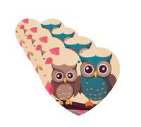 Cute Owls Car Air Freshener Cards for Women Men 4 Pack Cute Car Accessories Long Lasting Scent Car Diffuser Hanging Auto Aromatherapy Tablets Car Fresheners Gifts