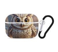 Cute Owls Case Cover with Keychain Shockproof Hard Shell Protective Case for 2nd/1st Generation Case for Women Men Bluetooth Earbuds Case