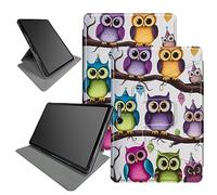 Cute Owls Case Design for Microsoft Surface Go 3 2021 / Surface Go 2 2020 / Surface Go 2018 10-inch Tablet, 360 Degree Rotating Multiple Viewing Angles Case with Auto Sleep/Wake