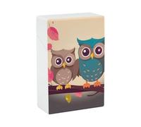 Cute Owls Cigarette Case Portable Novelty Cigarette Packing Box Crush Proof Waterproof Cigarette Box Novelty Gifts for Friend