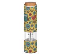 Cute Owls Flowers Yellow Electric Pepper Grinder Auto Salt Grinder