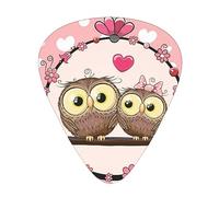 Cute Owls Guitar Paddle 12 Pack Guitar Pickup Suitable For Playing Acoustic Guitars, Electric Guitars, Etc.