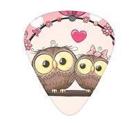 Cute Owls Guitar Plectrums 12-Piece Set For Acoustic Guitar, Electric Guitar, Double Bass, Ukulele