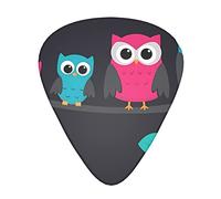 Cute Owls Guitar Plectrums 12 Pieces Set =>> Comfortable In The Hand With Smooth Edges Three Thicknesses To Match