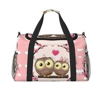 Cute Owls Handheld Crossbody Travel Bag Weekender Bag Carry Travel Bag Duffle Bag Gym Bag for Men Women
