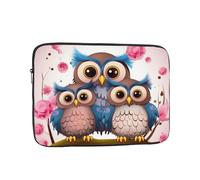Cute Owls Laptop Sleeve for Women Men, 17 Inch Waterproof Laptop Bag Lightweight Notebook Computer Cover Bag