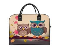 Cute Owls Laptop Tote Bag Casual Travel Handbag Multi Pocket Shoulder Bags for Work Travel