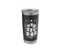 Cute Owls Moon Phases Boho Night Sky Nature Stainless Steel Insulated Tumbler