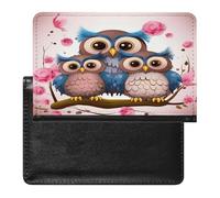 Cute Owls Passport Holder Vaccine Card Holder Travel Document Organizer Credit Card Organizer for Women/Men