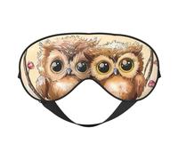 Cute Owls Printed Eye Mask,Blackout Sleep & Eye Mask for Women,Sleep Mask with Adjustable Strap, Suitable for Both Bedtime and Travel