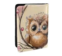Cute Owls Printed Passport Holder - 6.5 x 4.5 Inch RFID Blocking Travel Wallet,Stylish Passport Cover,Lightweight Document Organizer for Cards