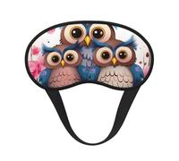 Cute Owls Sleep Mask for Side Sleeper, Blackout Eye Mask for Women Men, Zero Pressure Sleeping Masks Soft Breathable Eye Cover Comfortable Blindfold Eyeshade for Night Sleep