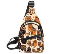 Cute Owls Sling Bag for Women Men Crossbody Shoulder Tote Blet Bags Backpack Fanny Pack Travel Purse