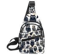 Cute Owls Sling Bag for Women Men Crossbody Shoulder Tote Blet Bags Backpack Fanny Pack Travel Purse