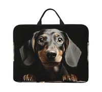 Cute Pad Dachshund Laptop Case 14 Inch Laptop Sleeve Computer Carrying Bag Shockproof Protective Notebook Case Portable Laptop Bag Waterproof Briefcase Bag for Men Women